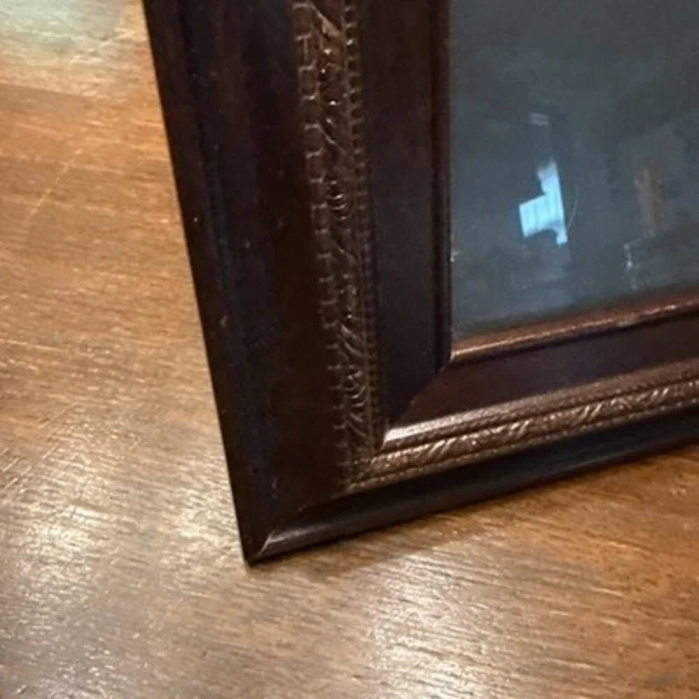 Vintage Olan Mills 5”x7” Solid Wood Picture Frames Set Of 2